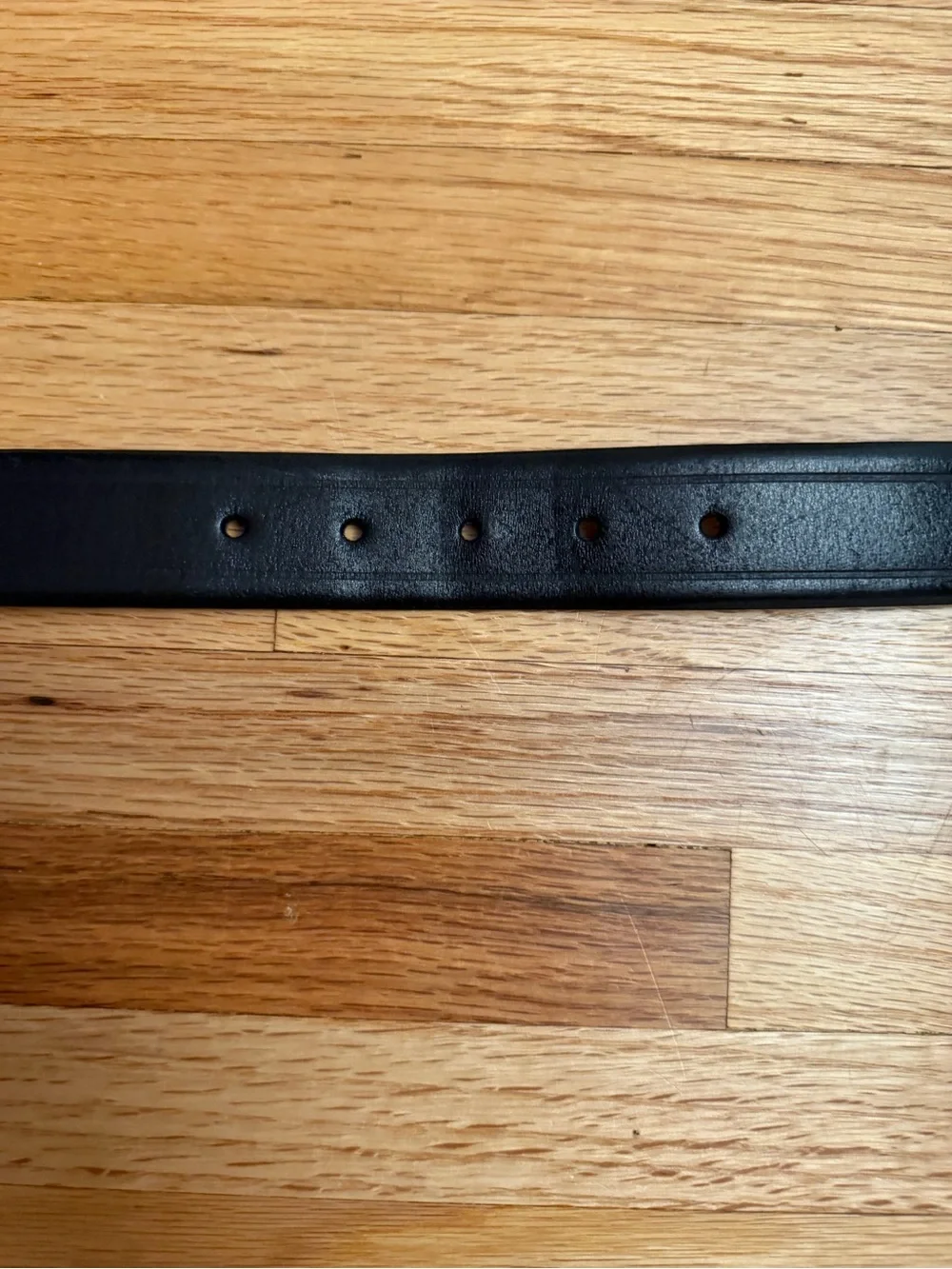 Cole Haan Black Leather Belt with Tan Interior - Size 34